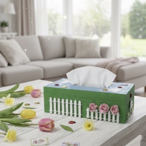 Zsebkendőtartó (tavasz), DIY (Csináld magad), Egységcsomag, Festészet, Festett tárgyak, MESKA