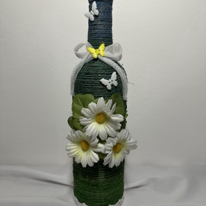 Dekorált palack (tavasz) - otthon & életmód - dekoráció - dísztárgy - Meska.hu