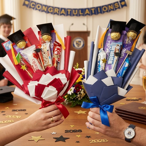 Ballagási édességcsokor, Otthon & Életmód, Virágdekoráció, Virágok, Virágcsokor, Papírművészet, Mindenmás, MESKA