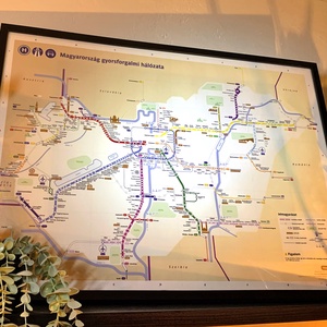 Magyarország gyorsforgalmi úthálózata - metrótérkép - 50x70cm, Otthon & Életmód, Dekoráció, Fali és függő dekoráció, Térkép, Fotó, grafika, rajz, illusztráció, MESKA
