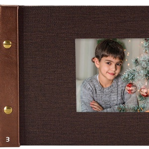FOTÓALBUM bronz textil hatású ablakos borítóval - otthon & lakás - papír írószer - album & fotóalbum - Meska.hu
