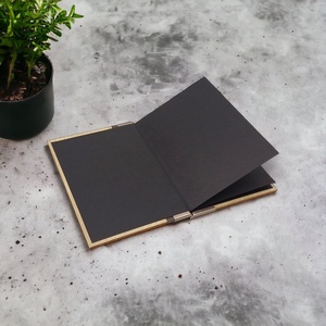 Gravírozható BAMBUSZ ALBUM, fekete layflat belsővel, 15X22cm-es - otthon & életmód - papír, írószer - album & fotóalbum - Meska.hu