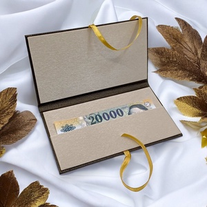Elegáns pénzátadó boríték egyedi, gravírozással, kék - arany színösszeállításban - esküvő - emlék & ajándék - nászajándék - esküvői pénzátadó boríték, kártya - Meska.hu