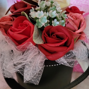 Fekete vörös rózsa box, Otthon & Lakás, Dekoráció, Asztal és polc dekoráció, Asztaldísz, , MESKA