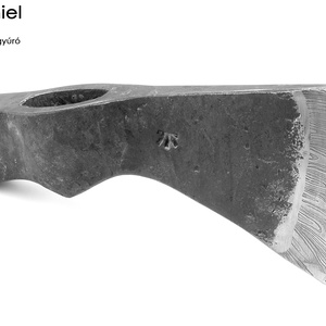 Kovácsolt acél bushcraft balta damaszkolt éllel, edzett fokkal, [F_09b] -  - Meska.hu