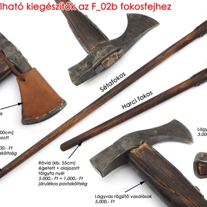 Kovácsolt acél kanász fokos damaszkolt éllel, [F_02b] - otthon & életmód - konyhafelszerelés, tálalás - sütés, főzés - kés & késtartó - Meska.hu