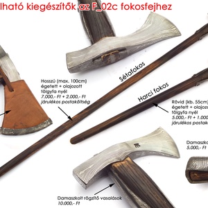 Damaszkolt kanász fokos, [F_02c] - otthon & életmód - konyhafelszerelés, tálalás - sütés, főzés - kés & késtartó - Meska.hu