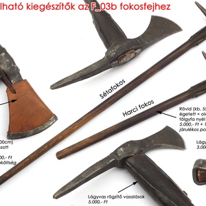 Kovácsolt acél székely fokos damaszkolt éllel, [F_03b] - otthon & életmód - konyhafelszerelés, tálalás - sütés, főzés - kés & késtartó - Meska.hu