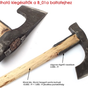 Kovácsolt acél szakállas fokosbalta, [B_01a] - otthon & életmód - konyhafelszerelés, tálalás - sütés, főzés - kés & késtartó - Meska.hu