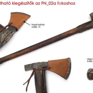 Nyelezett kovácsolt acél kanász fokos, rövid, égetett és olajozott tölgyfa nyéllel , [FN_02a] - művészet - festmény - olajfestmény - Meska.hu