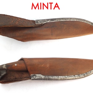 Agancsmarkolatos markolatlapos kés fogazott mintás, damaszkolt pengével, [Ka_03c] - otthon & életmód - konyhafelszerelés, tálalás - Meska.hu