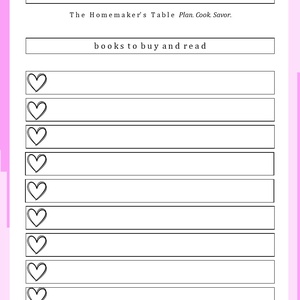 Simple Life Planner  nyomtatható napi és heti tervező - rózsaszín szivecskés (letölthető PDF) - művészet - grafika & illusztráció - digitális - Meska.hu