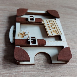 Pénzátadó / ajándékkártya tartó - bőrönd - otthon & életmód - papír, írószer - ajándékozás kellékei - pénzátadó doboz - Meska.hu