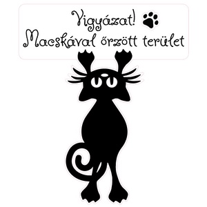 Ajtódísz - Macskával őrzött terület - Meska.hu