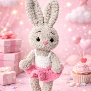 Horgolt Balerina Nyuszi - Meska.hu