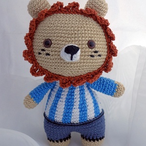 Horgolt amigurumi oroszlán , Játék & Sport, Plüssállat & Játékfigura, Más figura, Horgolás, MESKA