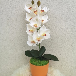 Élethű orchidea, Otthon & Életmód, Dekoráció, Asztal és polc dekoráció, Asztaldísz, Virágkötés, MESKA