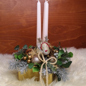  asztaldísz, Karácsony, Adventi díszek, Adventi asztaldísz, Virágkötés, MESKA