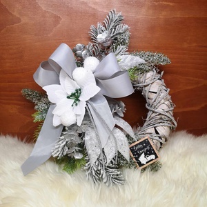 Kopogtató, Karácsony, Karácsonyi lakásdekoráció, Karácsonyi ajtódíszek, Virágkötés, MESKA