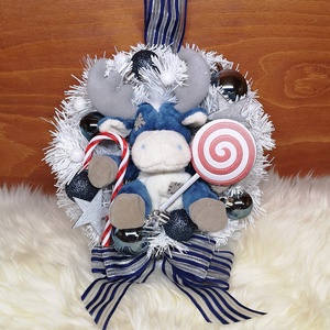 Kopogtató, Karácsony, Karácsonyi lakásdekoráció, Karácsonyi ajtódíszek, Virágkötés, MESKA