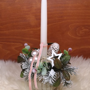 asztaldísz, Karácsony, Adventi díszek, Adventi asztaldísz, Virágkötés, MESKA