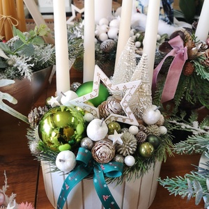  asztaldísz - karácsony - adventi díszek - adventi asztaldísz - Meska.hu