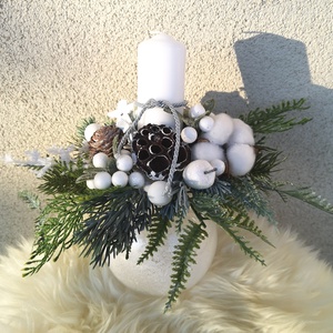  asztaldísz, Karácsony, Adventi díszek, Adventi asztaldísz, Virágkötés, MESKA