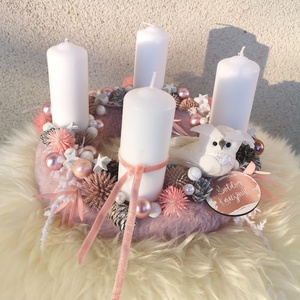  asztaldísz, Karácsony, Adventi díszek, Adventi asztaldísz, Virágkötés, MESKA