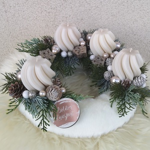  asztaldísz, Karácsony, Adventi díszek, Adventi asztaldísz, Virágkötés, MESKA