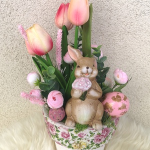  asztaldísz, Ünnepi díszek, dekorációk, Húsvéti díszek és dekorációk, Húsvéti virágos díszek, Virágkötés, MESKA