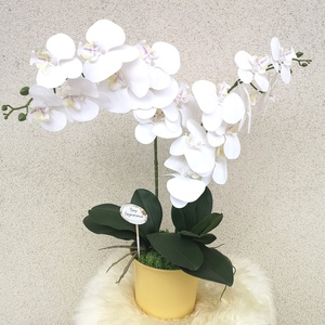 Élethű orchidea, Otthon & Életmód, Virágdekoráció, Virágdíszek, Asztali virágdísz, Virágkötés, MESKA