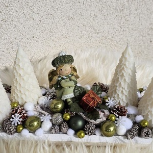  asztaldísz, Karácsony, Adventi díszek, Adventi asztaldísz, Virágkötés, MESKA