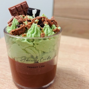 Dubai Chocolate desszert gyertya, Otthon & Életmód, Gyertya, illat, aroma, Gyertya, Gyertya-, mécseskészítés, MESKA