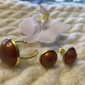 Téglavörös szett - ékszer - ékszerszett - Meska.hu