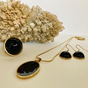 Fekete és arany hármas szett, Ékszer, Ékszerszett, , MESKA