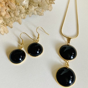 Feket és arany szett, Ékszer, Ékszerszett, Ékszerkészítés, MESKA