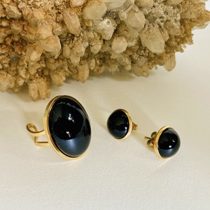 Fekete és arany szett, Ékszer, Ékszerszett, Ékszerkészítés, MESKA