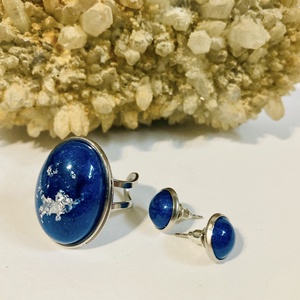 Kék és ezüst szett, Ékszer, Ékszerszett, Ékszerkészítés, MESKA