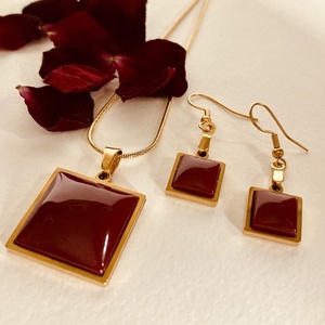 Bordó szett - Meska.hu