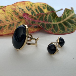 Fekete és arany szett, Ékszer, Ékszerszett, Ékszerkészítés, MESKA