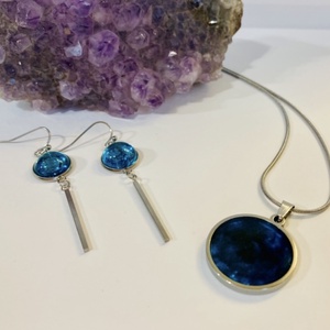 Türkiz éj szett, Ékszer, Ékszerszett, Ékszerkészítés, MESKA