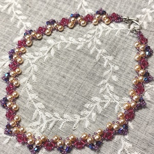 Gardena nyaklánc Swarovski kristályokkal  - ékszer - nyaklánc - gyöngyös nyaklánc - Meska.hu