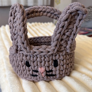 Húsvéti nyuszi kosár - ünnepi díszek, dekorációk - húsvéti díszek és dekorációk - húsvéti kosár - Meska.hu