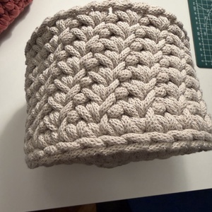 Horgolt asztali tároló - Meska.hu