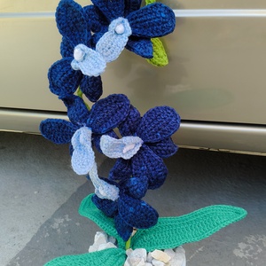 Orchidea horgolt - otthon & életmód - virágdekoráció - virágdíszek - virágdísz kaspóban - Meska.hu