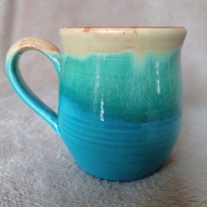 Bögre türkiz/bőrbarna - otthon & életmód - konyhafelszerelés, tálalás - italos kellékek - boros díszdoboz - Meska.hu