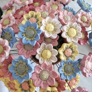 Fantáziavirág, Otthon & Életmód, Dekoráció, Asztal és polc dekoráció, Asztaldísz, Agyagozás, Kerámia, MESKA