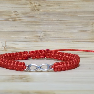 Makramé karkötő végtelen jellel - Meska.hu