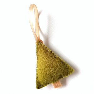 Gyapjúfilc karácsonyfadísz zöld-piros - karácsony - karácsonyi lakásdekoráció - karácsonyfadíszek - Meska.hu