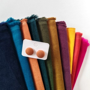 Kordbársony textilfülbevaló választható színben 1. paletta, Ékszer, Fülbevaló, Pötty fülbevaló, Ékszerkészítés, MESKA